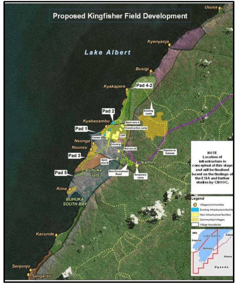 Location of villages in and adjacent to the Kingfisher project area